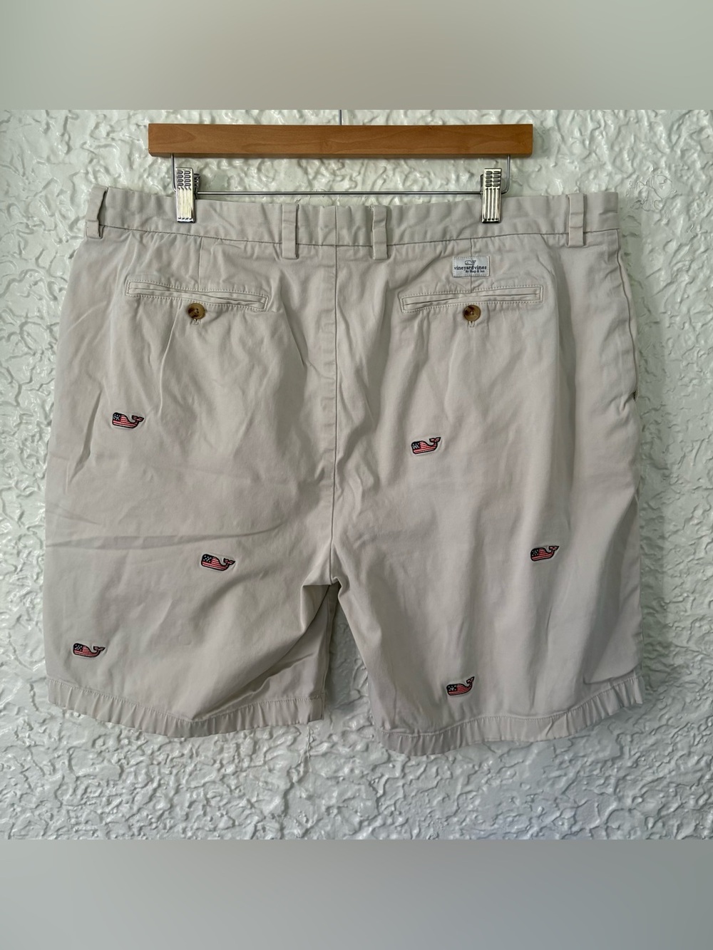 Vineyard Vines Breaker Shorts American Flag Whale Size 40 - Picture 4 of 7